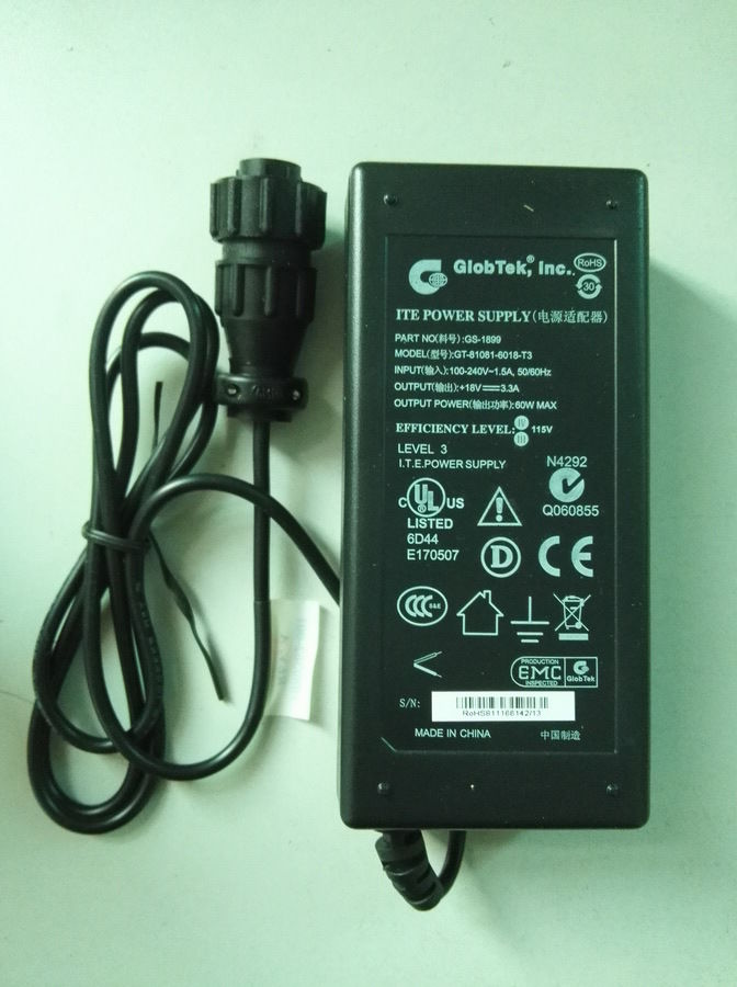 *Brand NEW* Adaptor Power-Brick PS1400 18V 3.3A GlobTek GS-1899 Psion AC Power Supply - Click Image to Close